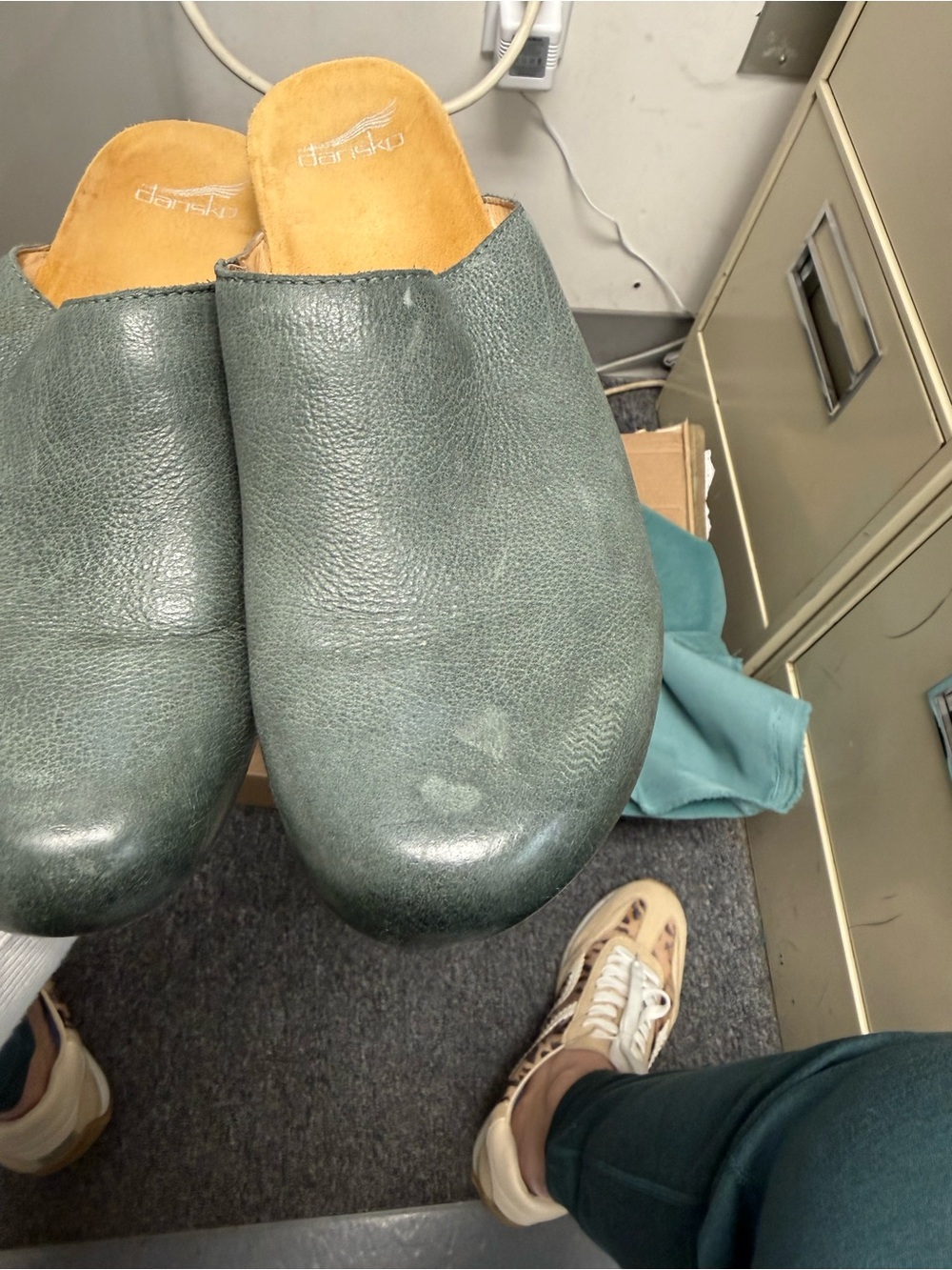Dansko Women's Teal Leather Mules